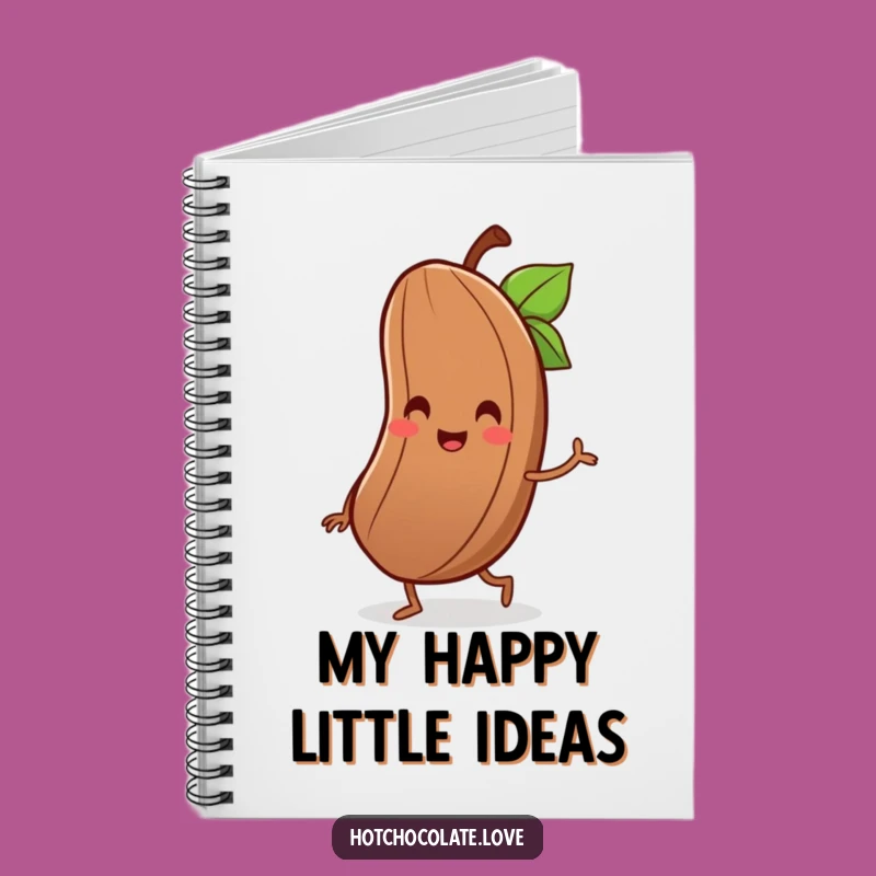 Funny Cocoa Bean Jig Notebook - Jot Down Happy Thoughts