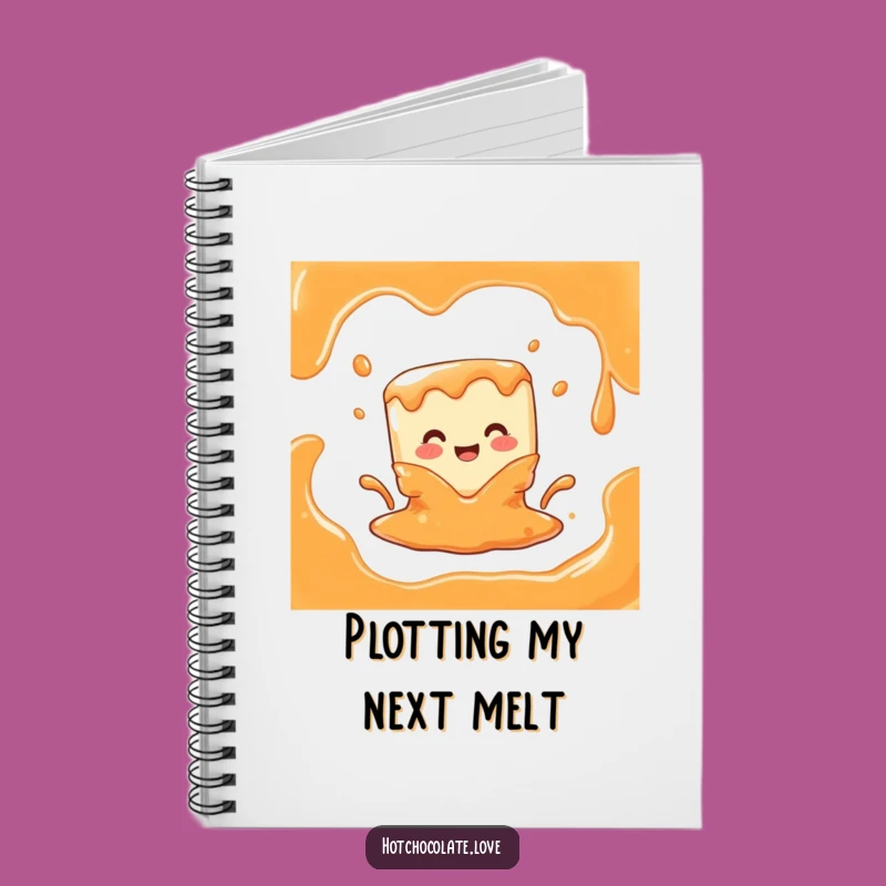 Funny Melting Caramel Cube Notebook: Jot Down Ideas with Sweet Humor
