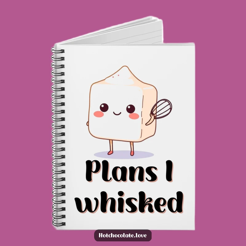 Funny Sugar Cube Whisk Notebook - Jot Down Sweet Recipes Gift