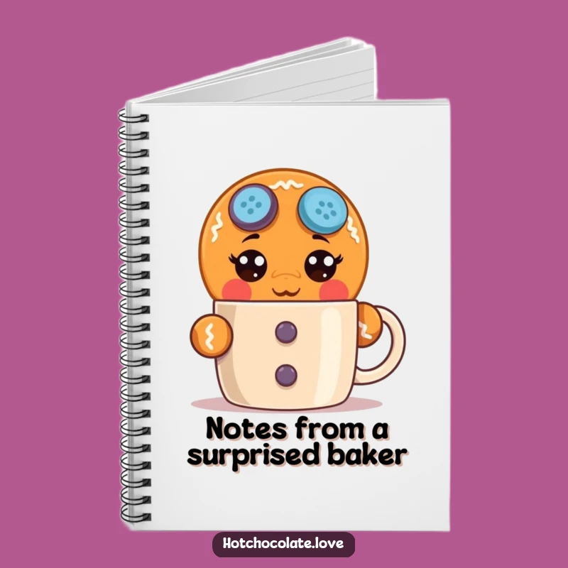 Funny Surprised Gingerbread Man Notebook: Jot Down Ideas with Hilarious Shock and Festive Fun