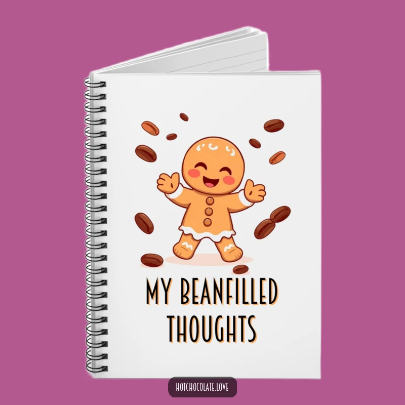 Funny Gingerbread Man Juggling Notebook - Write Your Holiday Plans