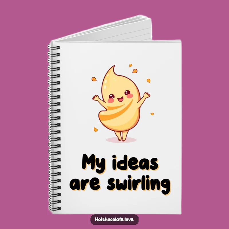 Funny Caramel Swirl Notebook: Jot Down Ideas with Sweet Dances and Playful Thoughts