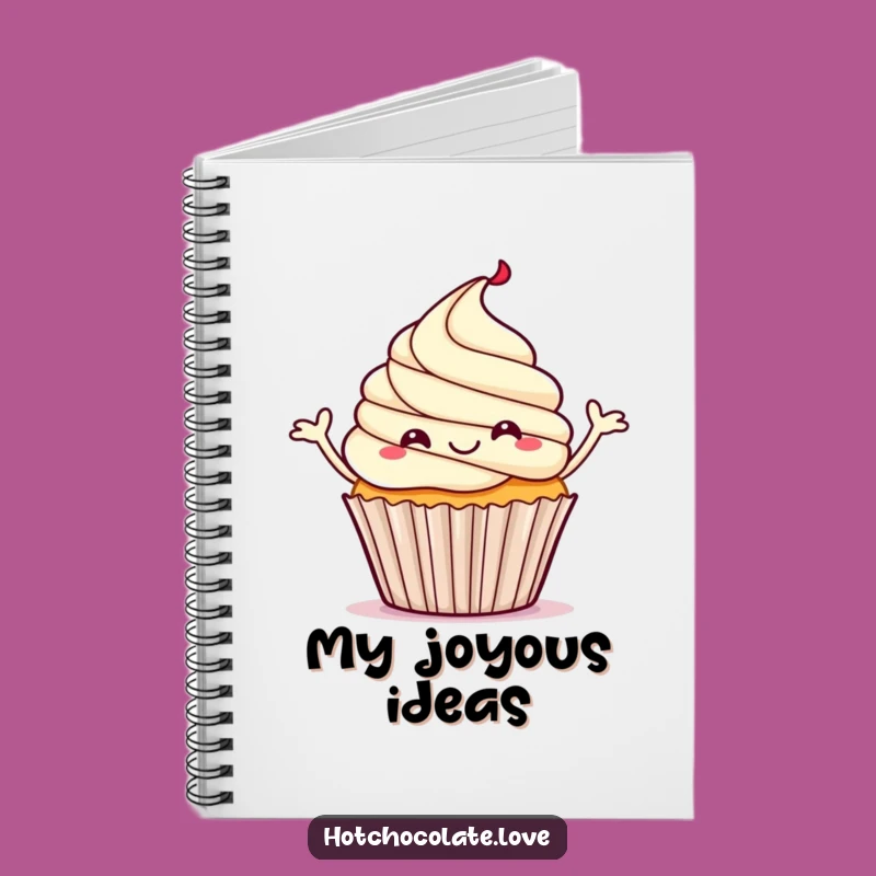 Funny Cupcake Notebook: Dancing Treat, Jot Down Ideas, Perfect Humorous Gift
