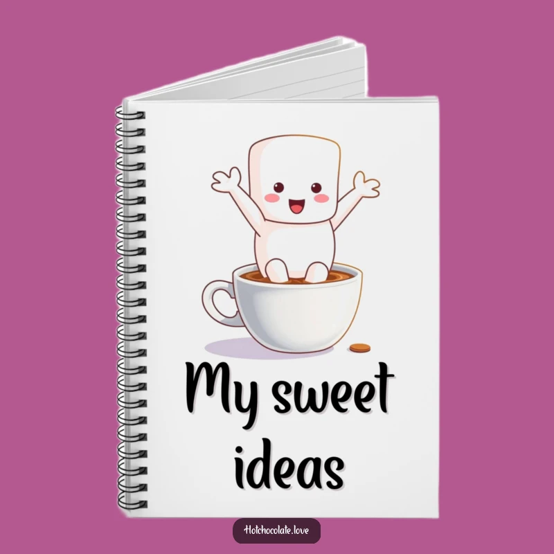 Funny Marshmallow Hot Chocolate Notebook - Jot Down Laughs & Ideas