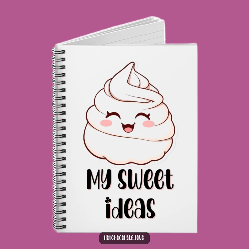 Funny Winking Whipped Cream Dollop Notebook - Hilarious Journal for Sweet Ideas