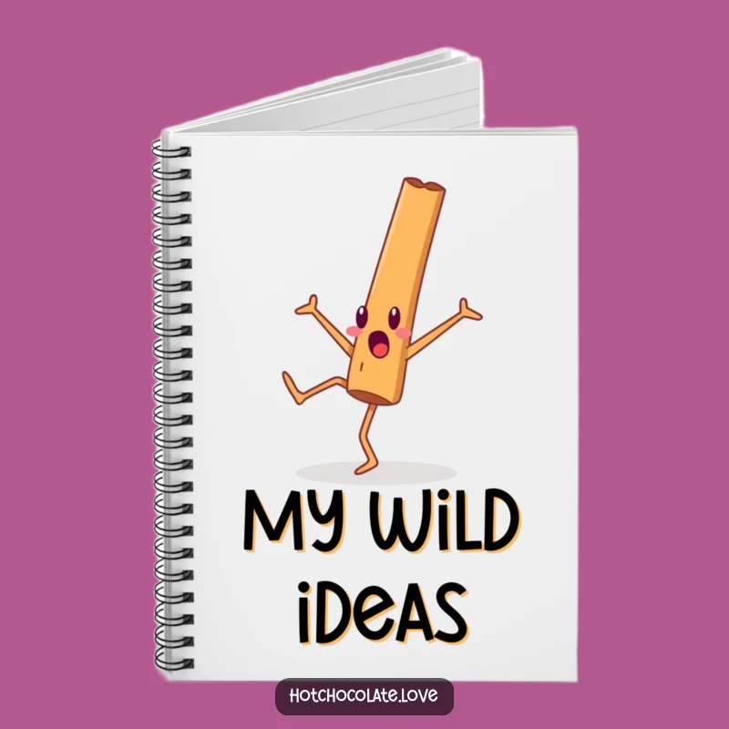 Funny Cinnamon Stick Notebook: Cartwheel Journal - Witty Stationery