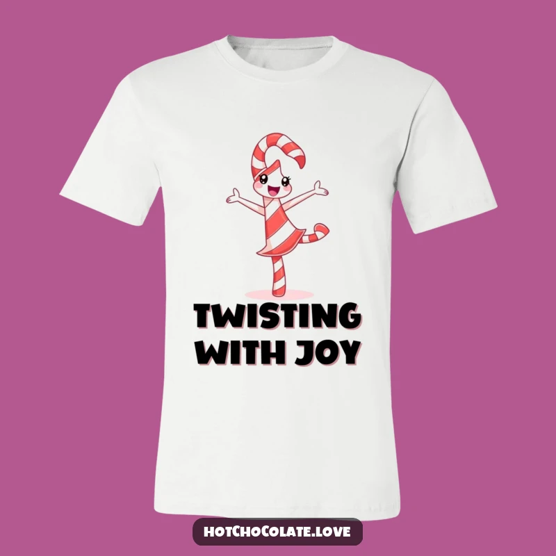 Funny Candy Cane T-Shirt: Silly Pirouette Design, Hilarious Festive Gift
