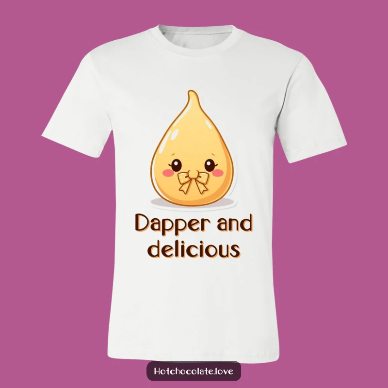 Funny Caramel Drop T-Shirt: Charming Bow Design, Comfy & Sweet Tee