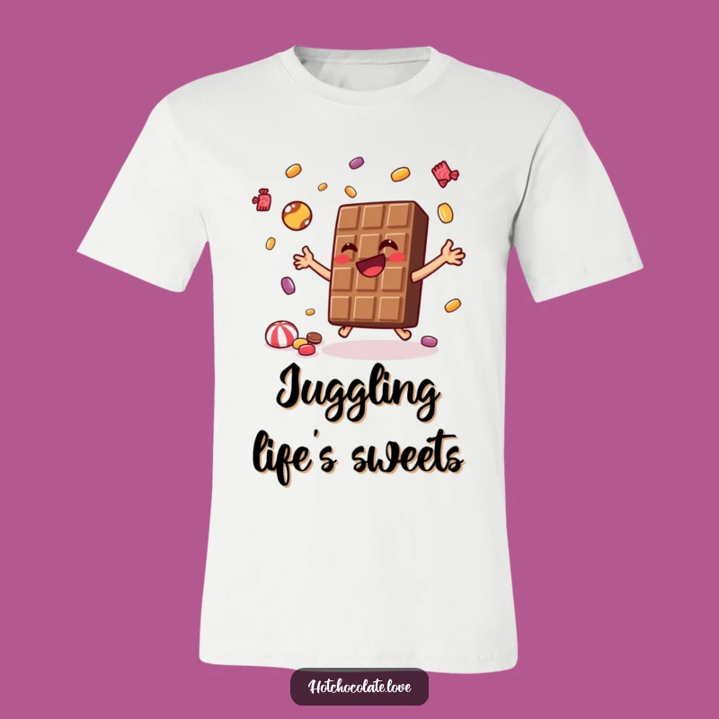 Funny Chocolate Juggling T-Shirt: Sweet Treat Gift, Perfect for Dessert Fans