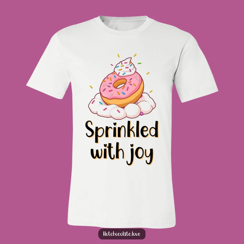 Funny Donut Frolic Tee: Sprinkles Play, Sweet Style, Perfect Gift