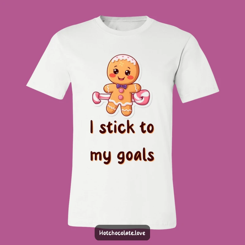 Funny Gingerbread Man Peppermint Stick T-Shirt - Best Comedic Christmas Apparel Gift