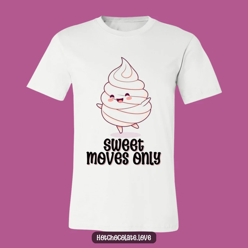 Funny Whipped Cream T-Shirt: Happy Spin Dollop Character Apparel