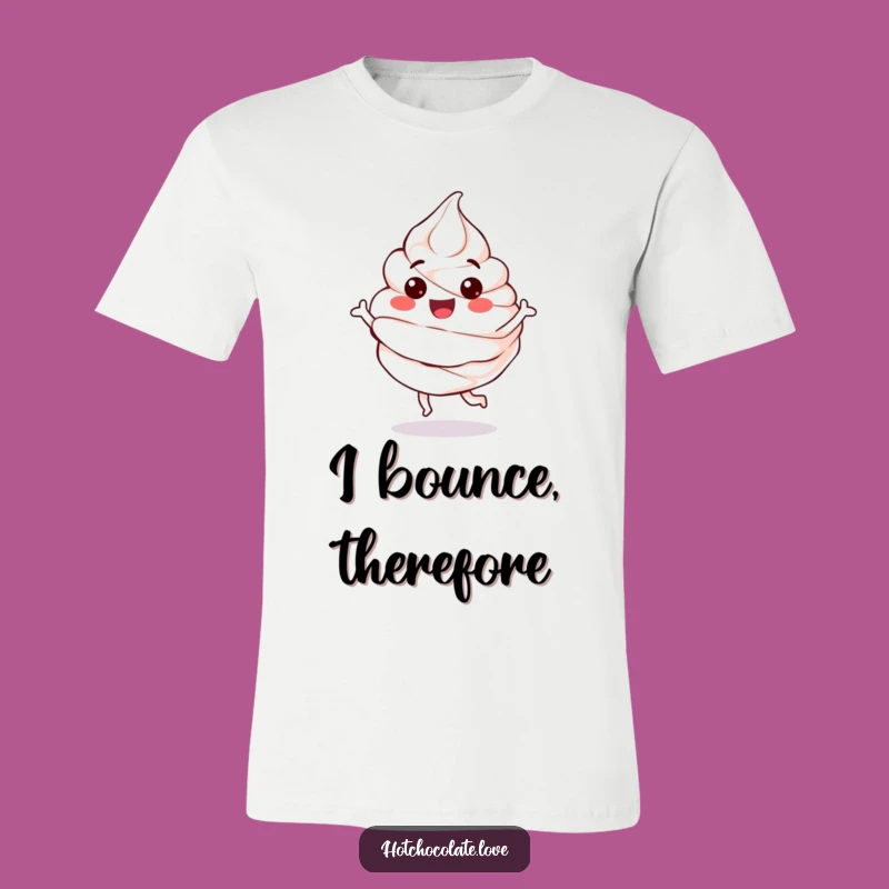 Funny Whipped Cream T-Shirt: Bouncing Dollop, Sweet Character, Hilarious Tee