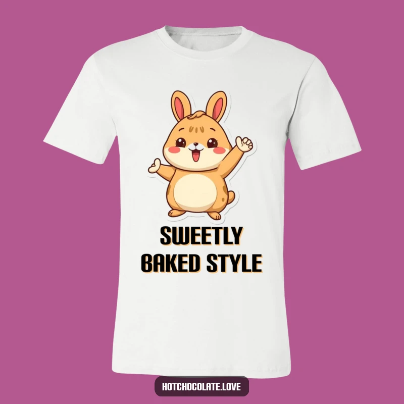 Funny Cinnamon Bun T-Shirt: Proud Character Posing, Hilarious Apparel for Sweet Lovers