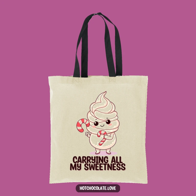 Funny Whipped Cream & Candy Cane Tote Bag: Carry Your Essentials With This Hilarious Holiday Accessory