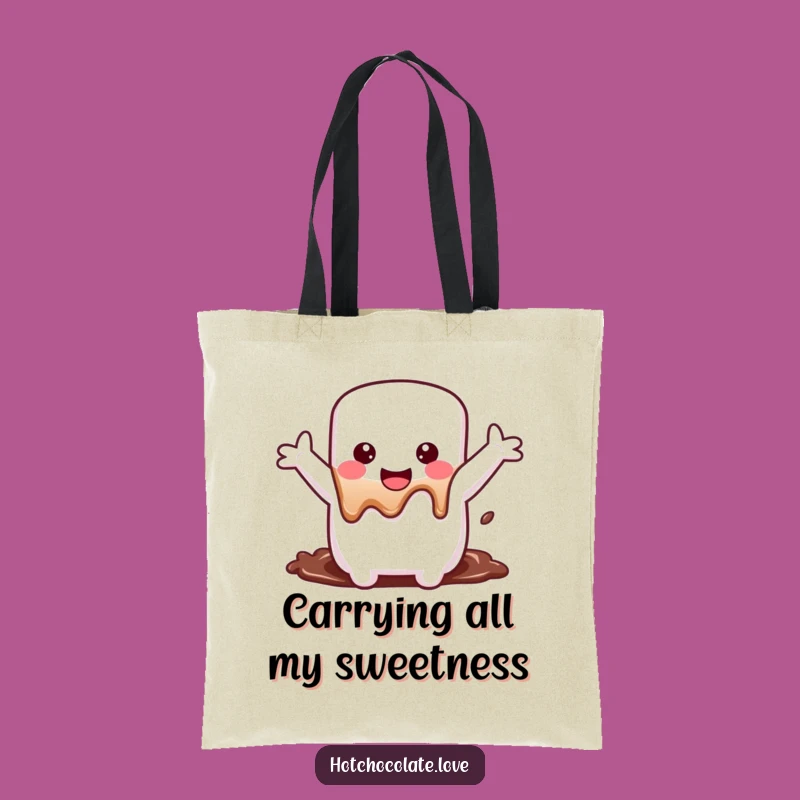 Funny Marshmallow Tote Bag: Carry Your Essentials with S'mores Sweetness