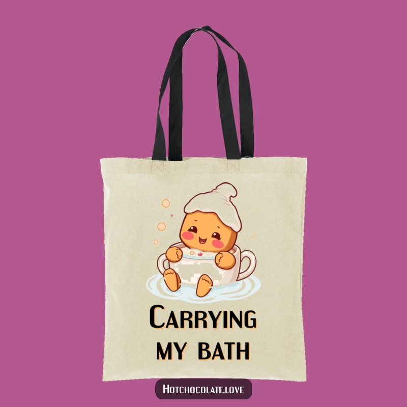 Funny Gingerbread Hot Chocolate Tote Bag - Carry Your Sweetness Gift