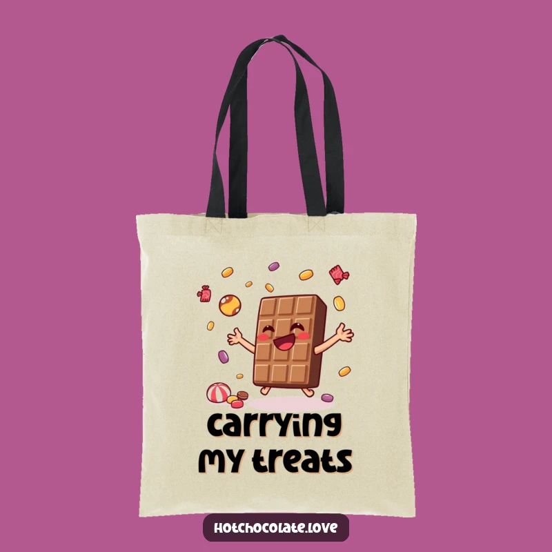 Funny Chocolate Juggling Tote Bag: Sweet Carryall Gift, Perfect for Errands