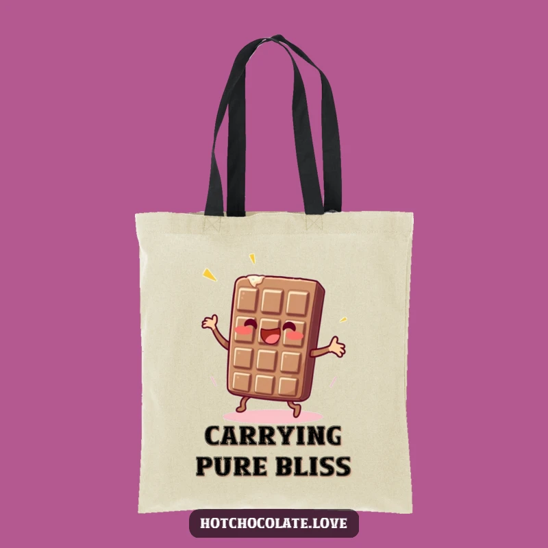 Funny Chocolate Bar Tote Bag: Carry Sweetness with Dancing Flair