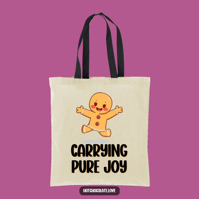 Funny Gingerbread Skipper Tote Bag: Joyful Character Accessory, Sweet Funny Gift