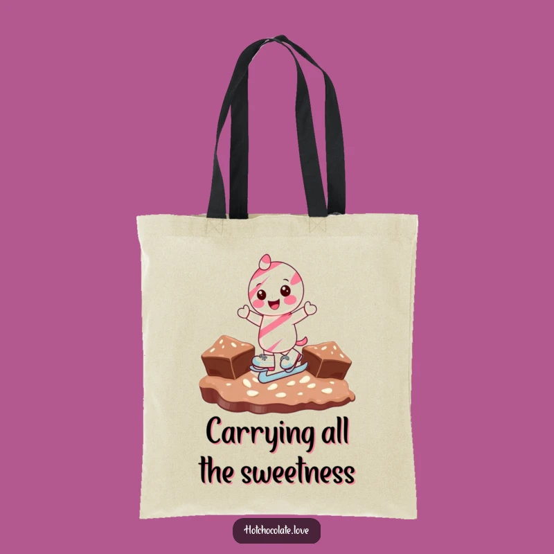Funny Candy Cane Ice Skating Tote Bag: Carry Your Smiles in Style