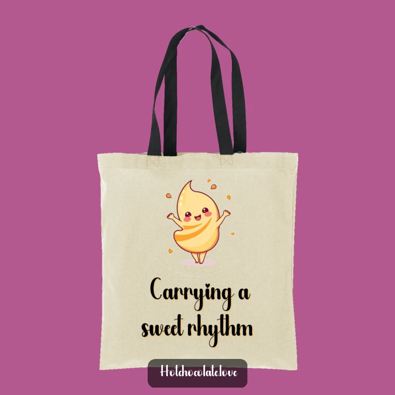 Funny Caramel Swirl Tote Bag: Carry Your Dance with This Sweet Accessory