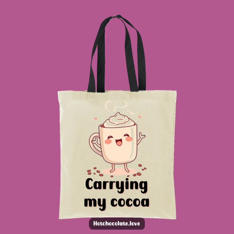 Funny Hot Chocolate Dance Tote Bag - Steaming Dancer Carry-All, Perfect Funny Gift