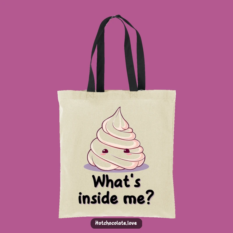 Funny Whipped Cream Tote Bag: Curious Design for Sweet Style, Eco-Friendly Gift
